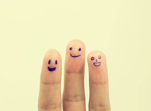istock Happy couple fingers in love a smiley. 483027834