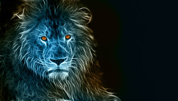 istock Digital drawing of a lion 483028348