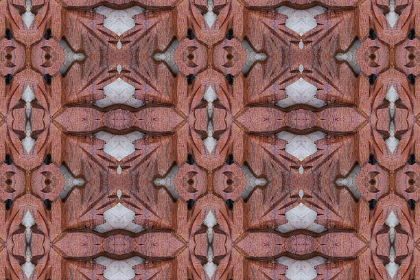 istock Carved wood wall close 483033840