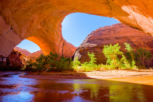 Jacob Hamblin Arch in Coyote Gulch, Grand staircase-Escalante National Monument, Utah, United States