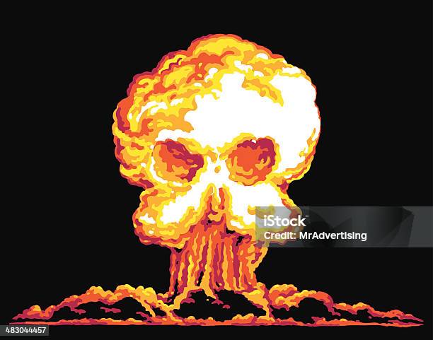 Skull Eruption Stock Illustration - Download Image Now - Smoke - Physical Structure, Cartoon, Cut Out