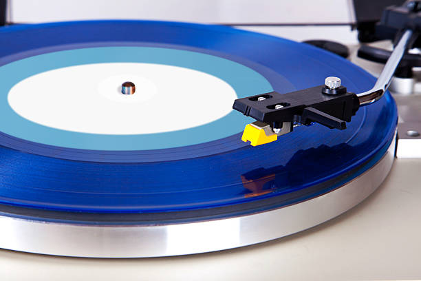 istock Analog Stereo Turntable Vinyl Blue Record Player Headshell Cartridge 483045034