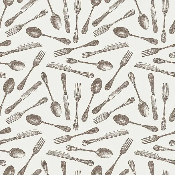 Vector illustration of pattern of the tableware