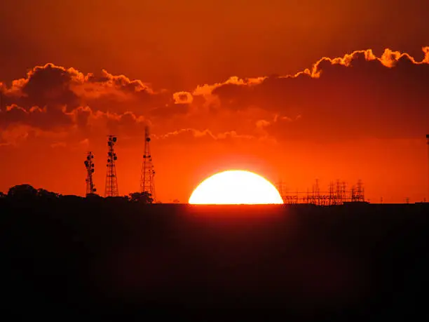 Sunset and the Towers