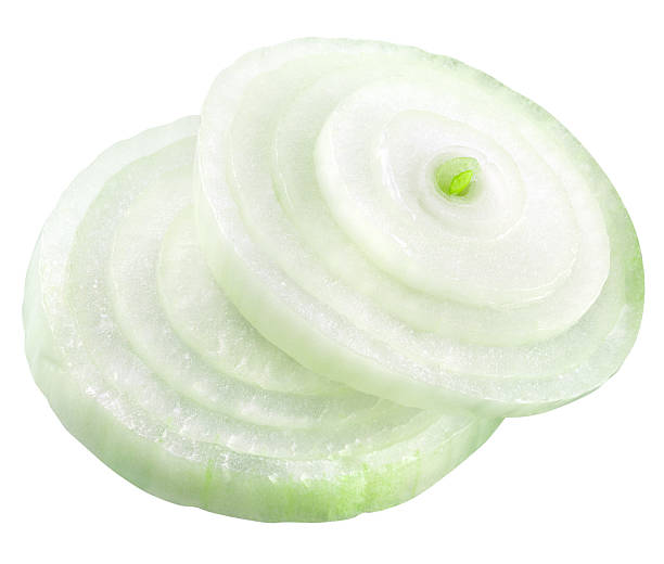 istock Onion slices isolated on white background 483047379