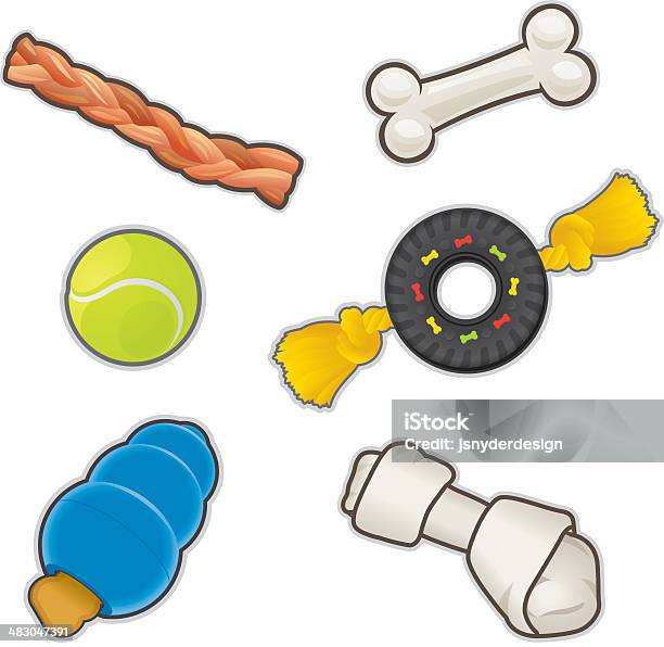 Dog Toys And Treats Stock Illustration - Download Image Now - Dog's Toy, Dog Bone, Vector