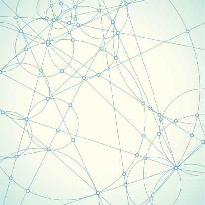 abstract blue network shape background