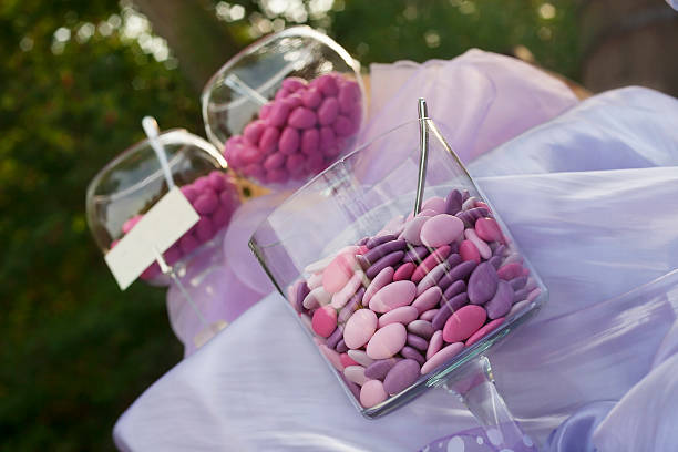 sugared almonds stock photo