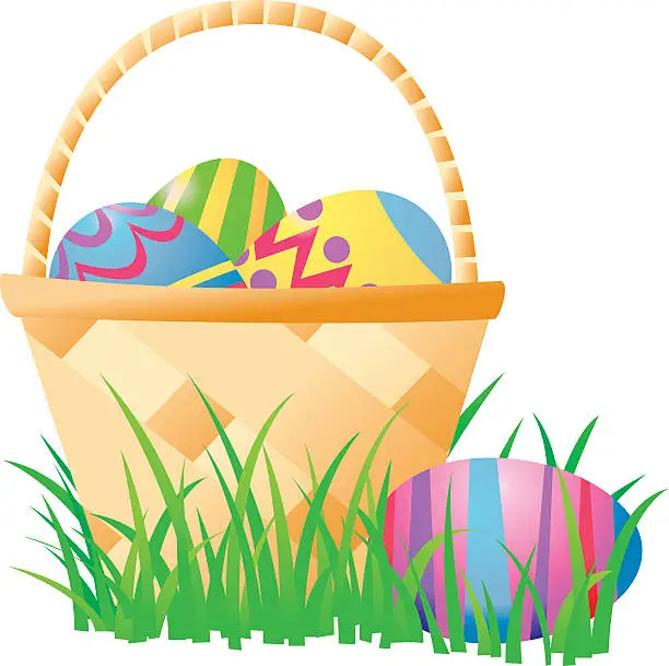 Vector illustration of Easter Basket