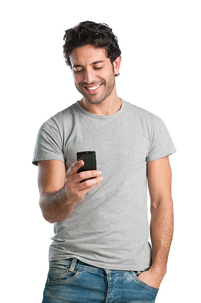 istock Happy guy at smart phone 483048957