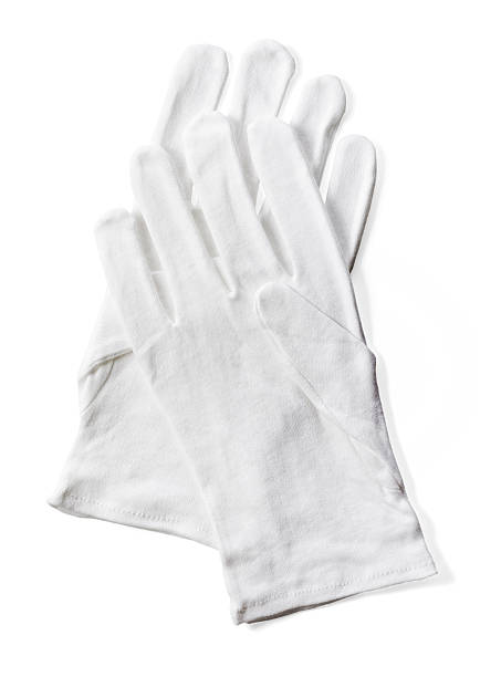 Cotton gloves stock photo