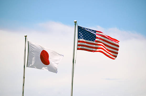 istock Hinomaru and Stars and Stripes 483050150