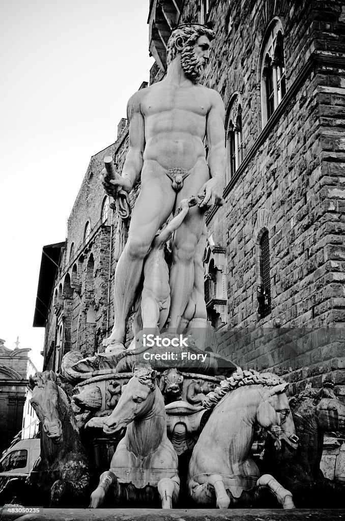 Fontana di Nettuno, Firenze - Foto stock royalty-free di Arte
