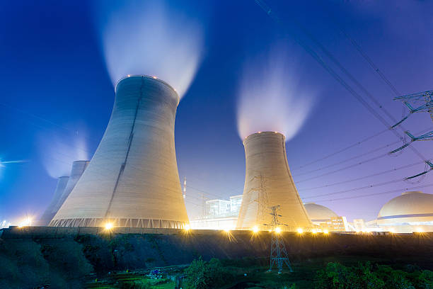 istock Thermal power plant at night 483050281