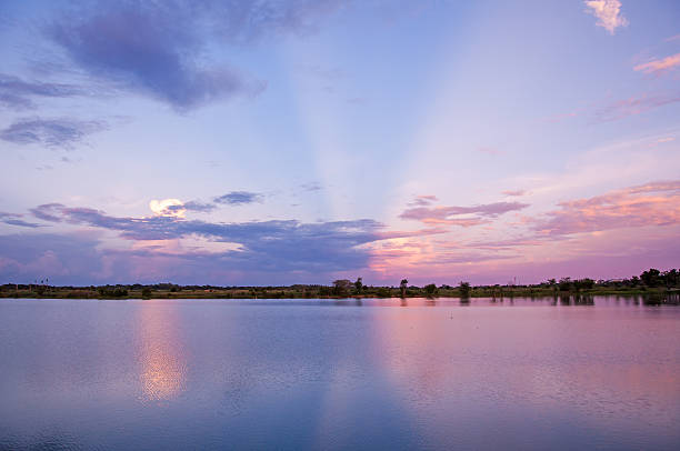 istock Twilight sky water refection. 483051541
