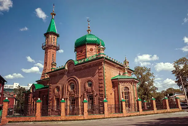 Old vintage church in Tomsk, Siberia, Russia