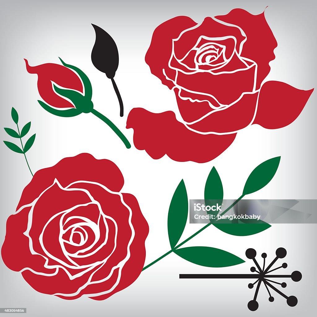 Design Elements Clip Roses Floral Roses Elements For Design Stock Illustration - Download Image ...