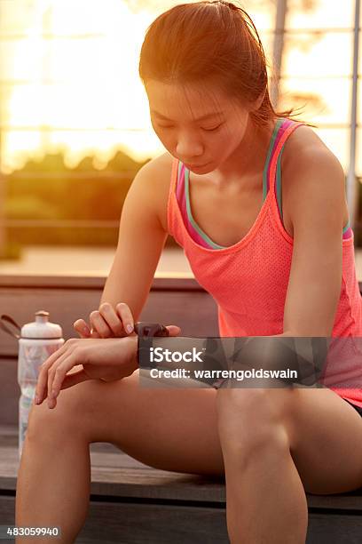 Fitness Wearable Technology Stock Photo - Download Image Now - 2015, Activity, Adult