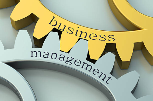 istock Business Management concept on the gearwheels 483060038