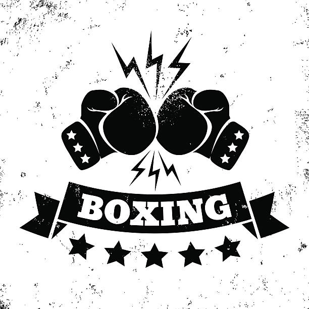 illustrations, cliparts, dessins animés et icônes de logo de boxe - boxing ring combative sport fighting conflict