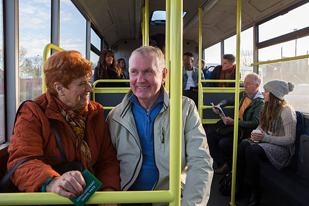 istock Senior couple on a bus 483060780