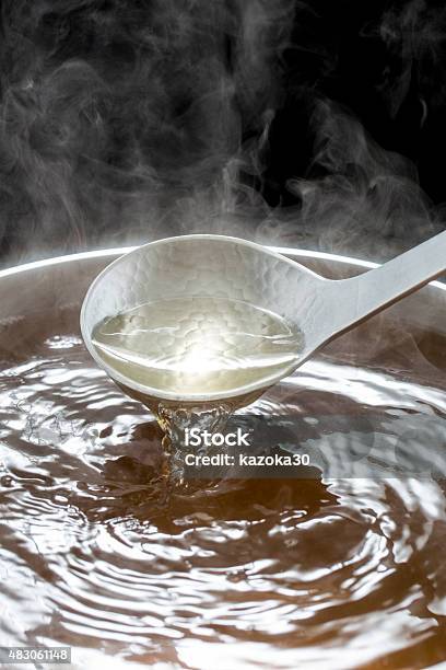 Soup Of Japan Stock Photo - Download Image Now - 2015, Black Background, Condiment