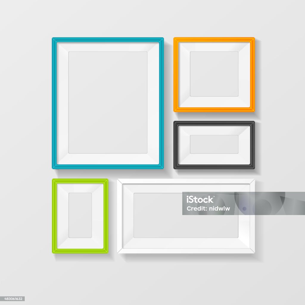 Vector Color Picture Frame Vector Set Stock Illustration - Download ...