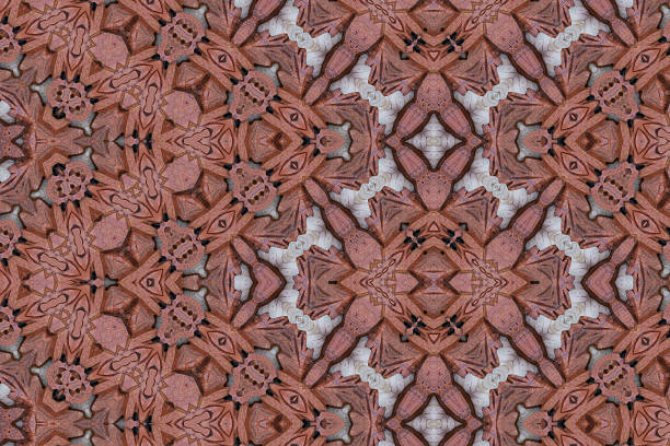 istock Carved wood wall close 483061758
