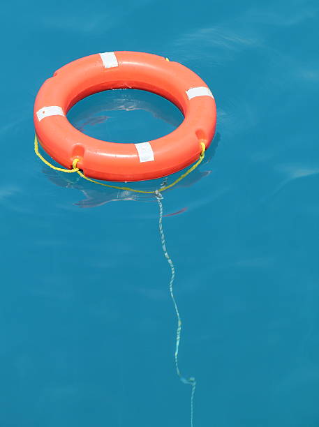 istock life belt in the sea 483062486