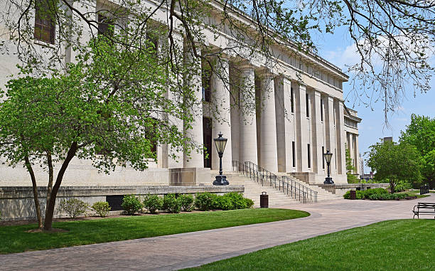 Ohio State Capitol Building in Downtown Columbus Ohio during Springtime