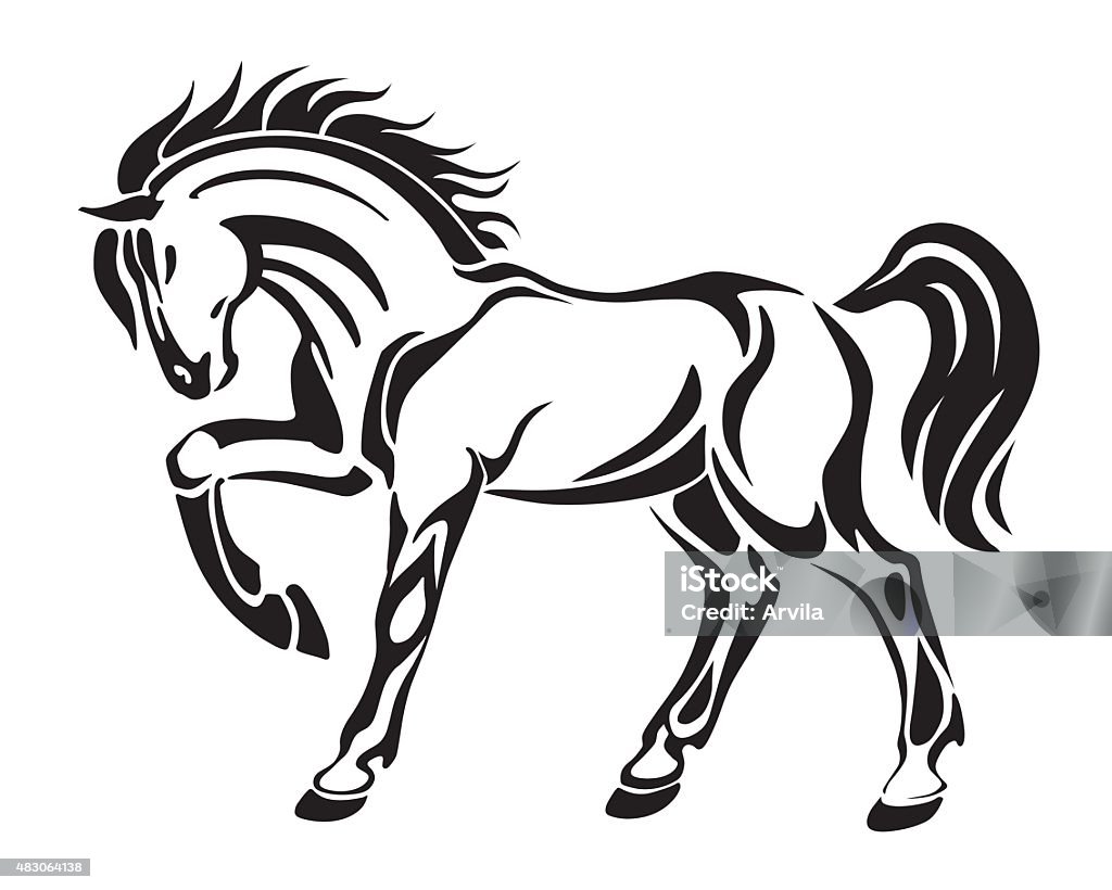 Hình Xăm Ngựa Hình Ảnh Trừu Tượng Vector Đồ Họa Cách Điệu Hình ...
