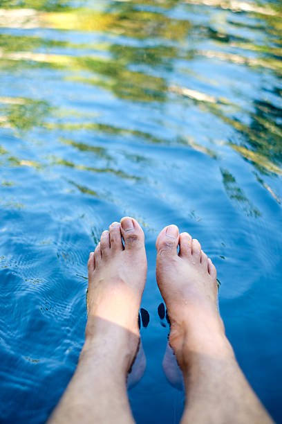 istock woman legs in the swimming pool 483064542