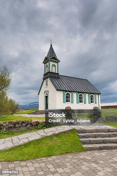 Thingvallakirkja Stock Photo - Download Image Now - 2015, Architecture, Building Exterior