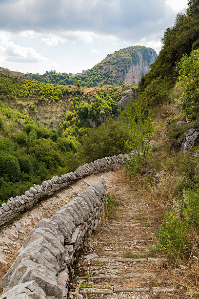 istock Vradeto Stairs, Zagoria Greece 483069490
