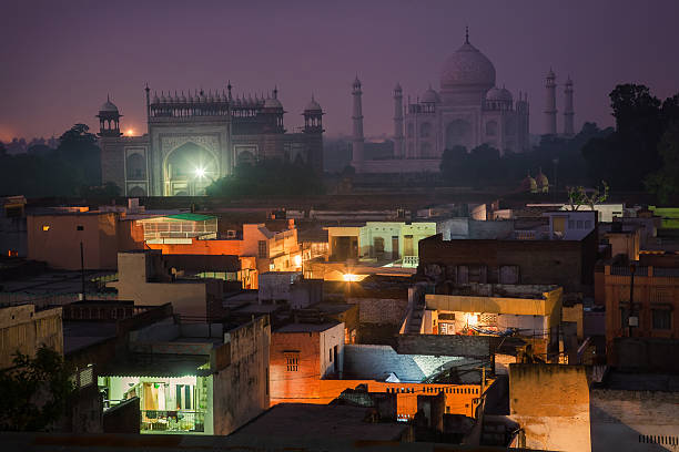 istock Cityscape with Taj Mahal 483070790