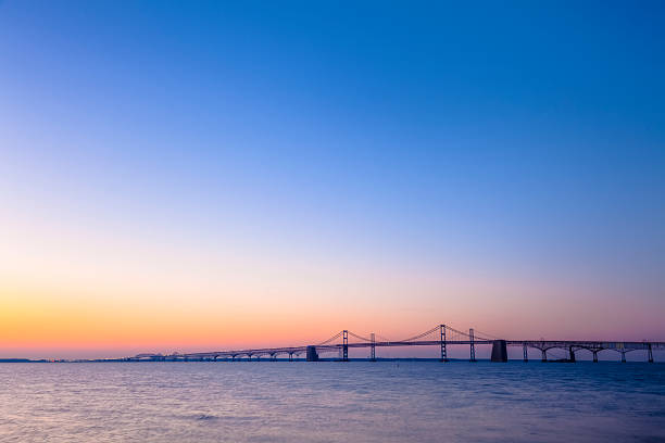 istock Chesapeake Bay Bridge With Colorful Sunrise 483073411