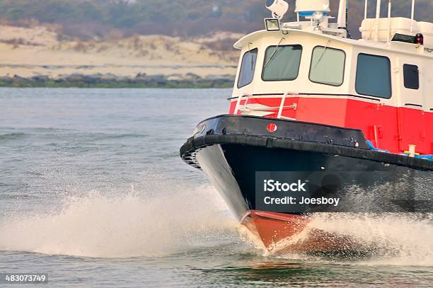 Tugboat Bayou Chene In Ocean City Stock Photo - Download Image Now - Plowing, April, Breaking Wave