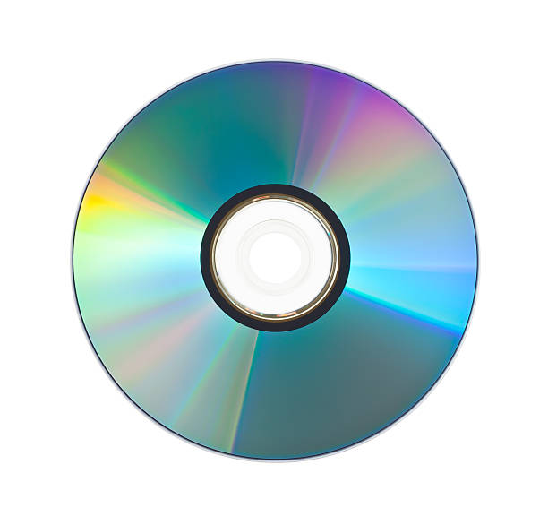 CD or a DVD rom disk A photography of a cd or dvd rom isolated on white, top view cd player stock pictures, royalty-free photos & images