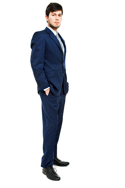 istock Smiling businessman full length 483075017
