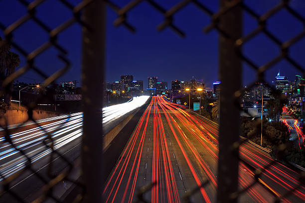 istock Downtown San Diego Skyline at dusk from Interstate 5 483076652