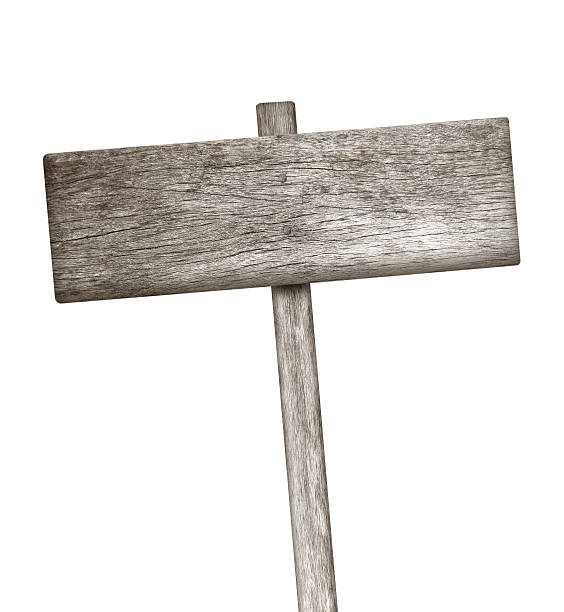 istock Wooden sign isolated on white 483078015