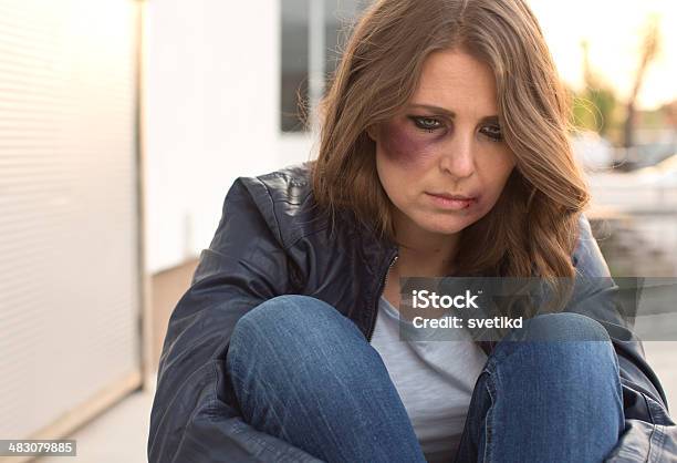 Abused Woman Stock Photo - Download Image Now - 30-39 Years, Adult, Adults Only