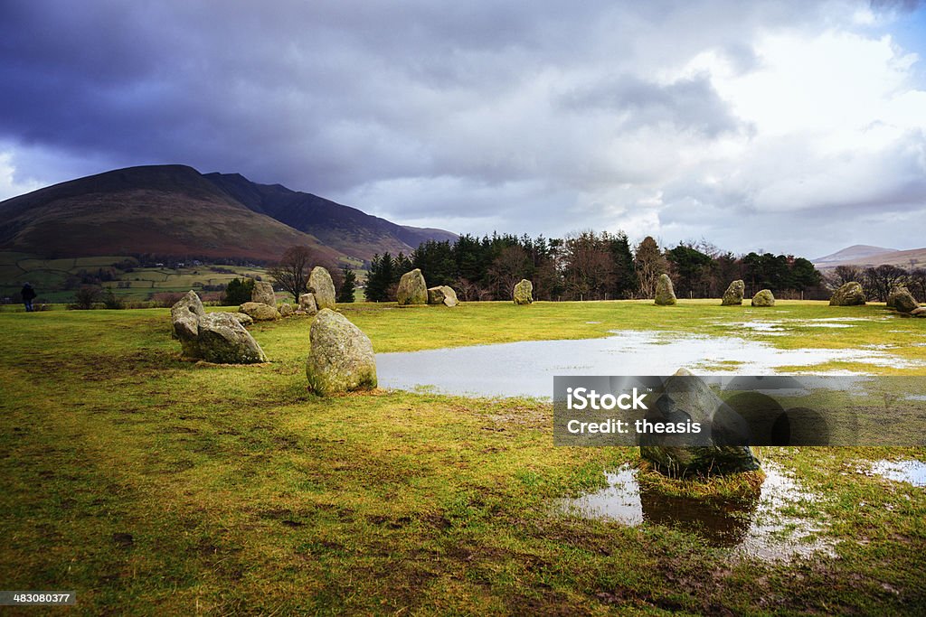 Castlerigg Stone Circle A neolithic stone circle near Keswick in the English Lake District. Constructed over 5000 years ago, it is thought to be one of the earliest stone circles constructed in Europe. Ancient Stock Photo