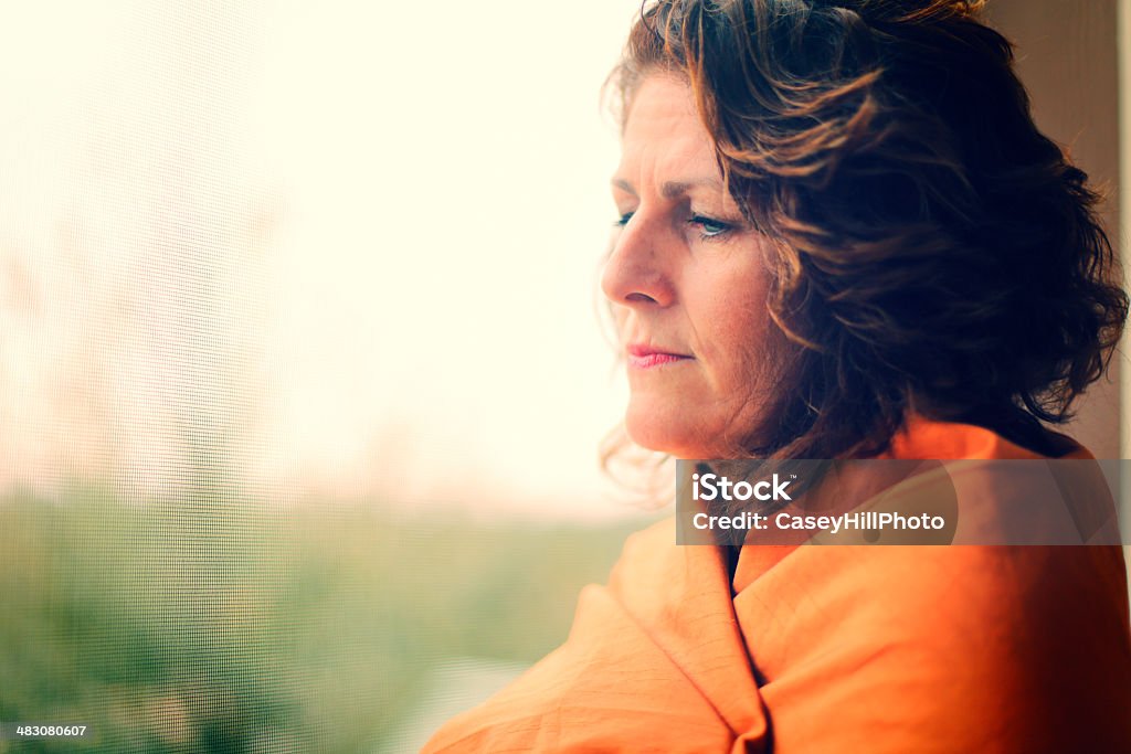 Depression Suffering Close up of a woman suffering from depression. Adult Stock Photo