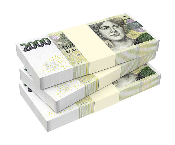 istock Czech Koruna isolated on white background. 483082766