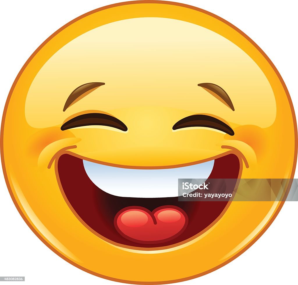 Laughing With Closed Eyes Emoticon Stock Illustration - Download ...