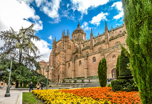 Hermosa vista de la catedral de Salamanca, región autónoma de Castilla y león photo
