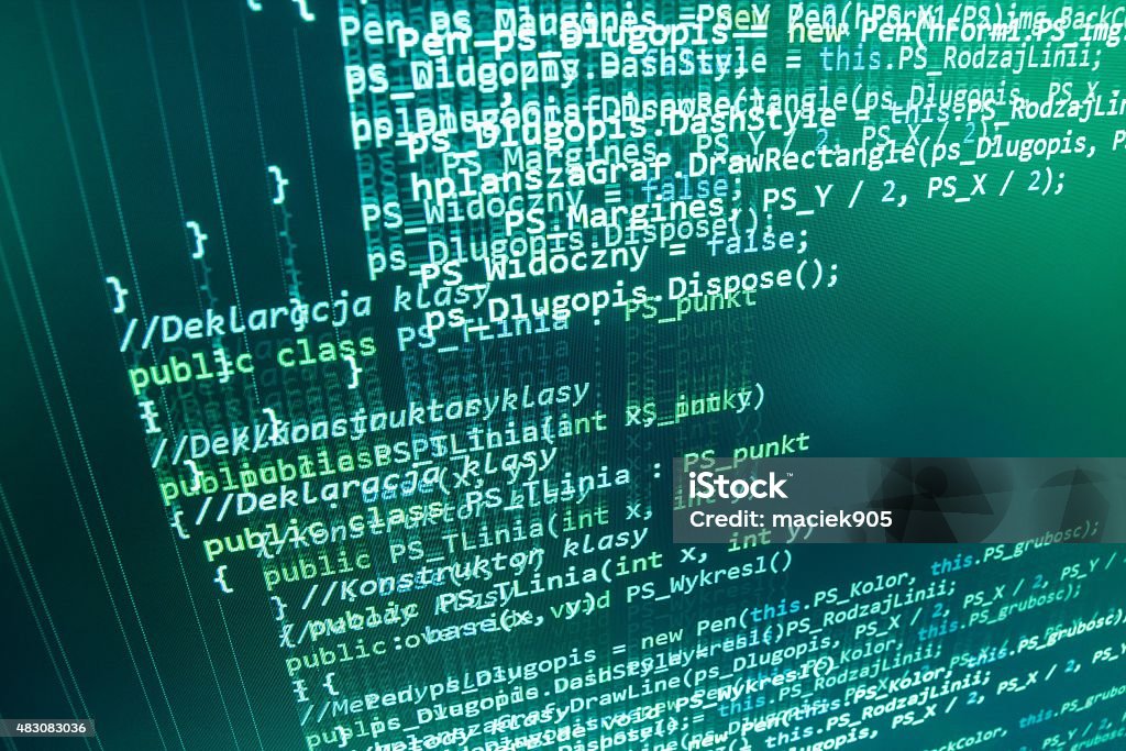 Software Developer Programming Code On Computer Stock Photo - Download ...
