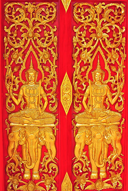istock pattern in traditional Thai style art painting 483083136