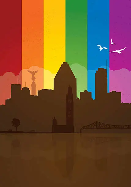 Vector illustration of Montreal gay pride